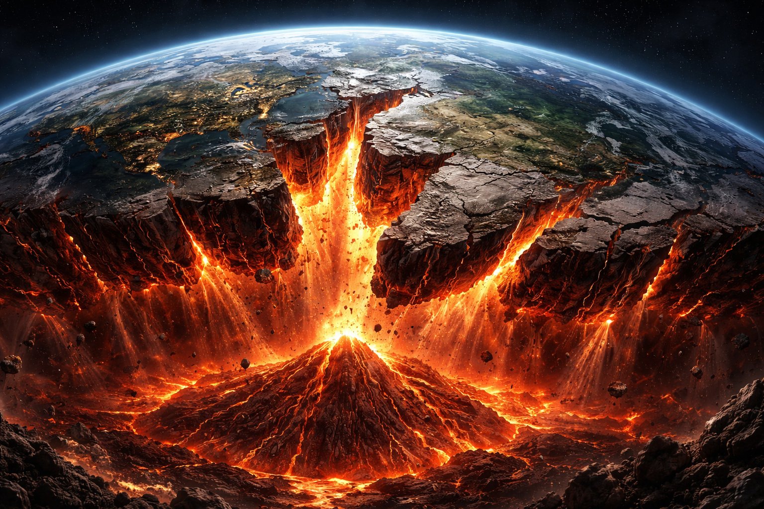 O carbono que deixa uma cicatriz no coração da Terra 